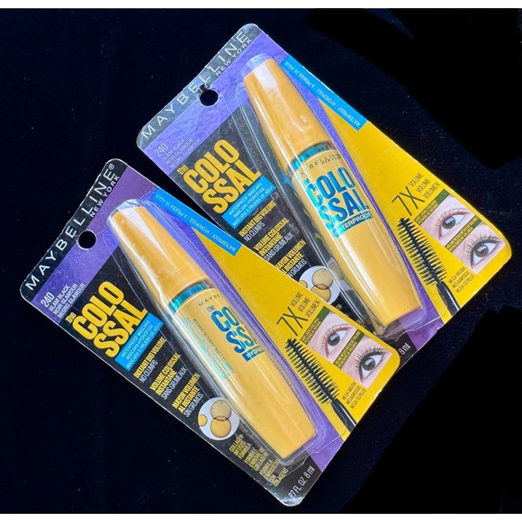 Maybelline Other - Maybelline The Colossal Waterproof Mascara 240 Glam Black 2 Pack New Sealed